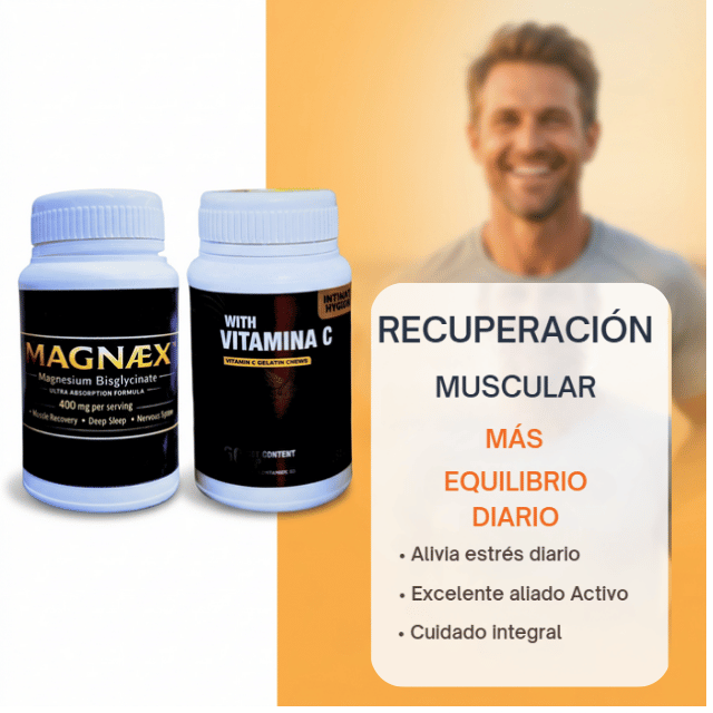 Combo MAGNEX Magnesio Bisglicinato + Vitamina C Chews