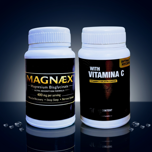 Combo MAGNEX Magnesio Bisglicinato + Vitamina C Chews ✅ COMBO x2 — Recibes 2 Combos en casa